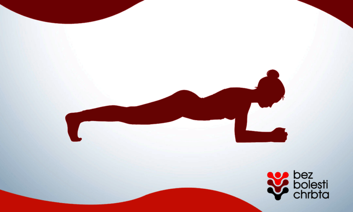 grafické znázornenie cviku plank