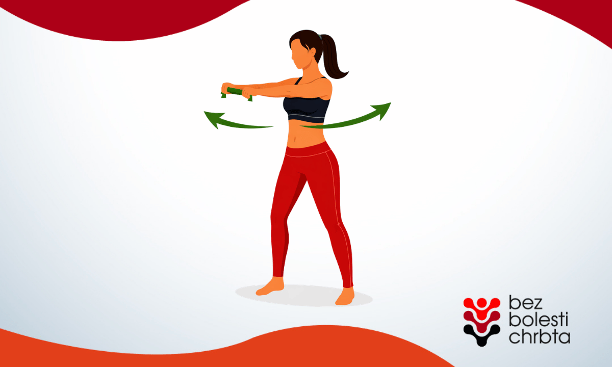 grafické zobrazenie cviku rozpažovanie v stoji