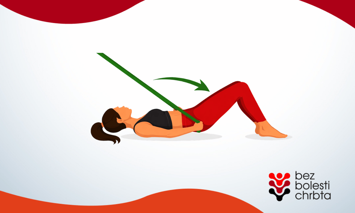 grafické zobrazenie cviku príťahy v ľahu