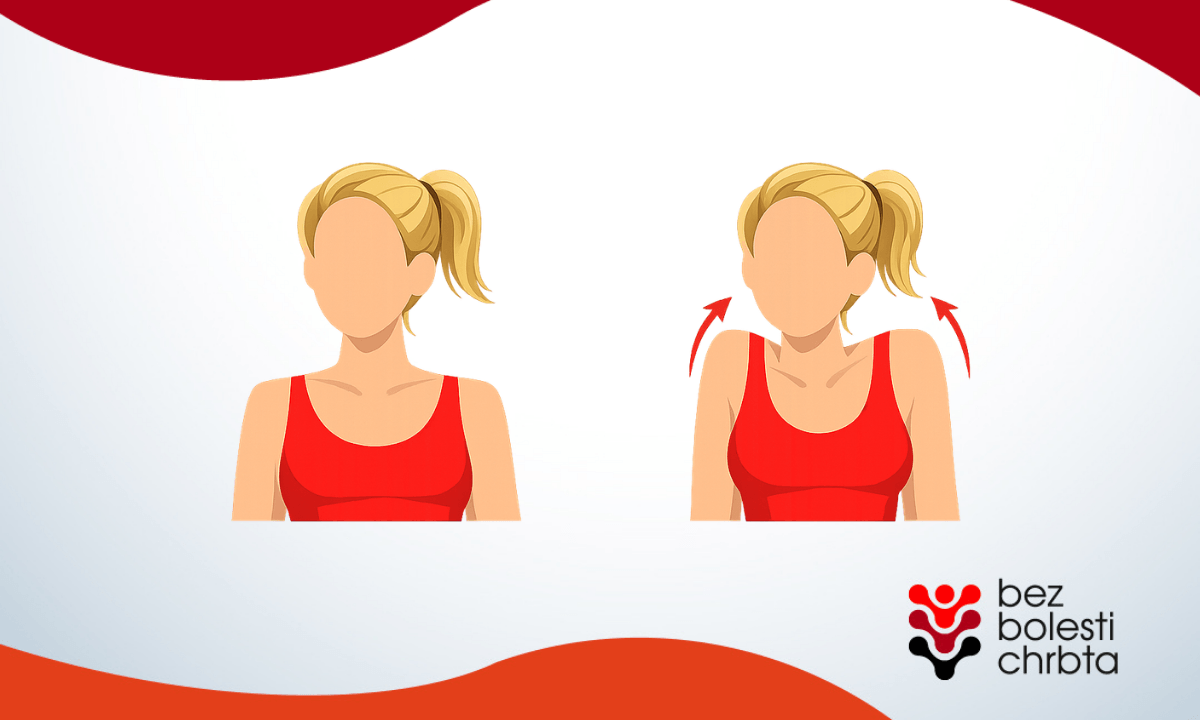 zobrazenie cviku krčenie a krúženie ramenami